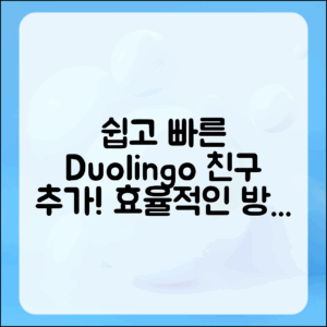 누구나 쉽게 할 수 있는 효율적인 듀오링고 친구 추가법