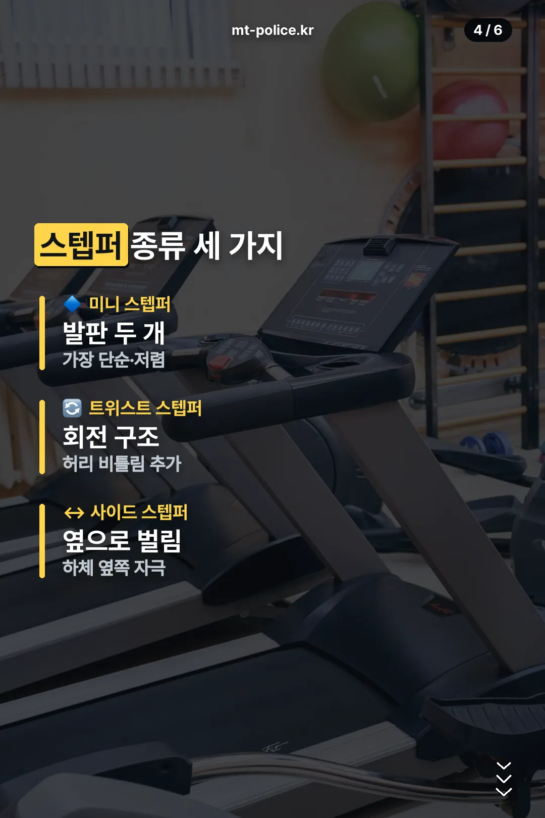 스텝퍼 종류 세 가지