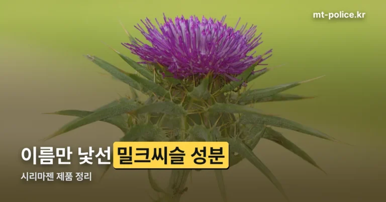시리마젠이란 — 밀크씨슬 실리마린 액상 제품 정리