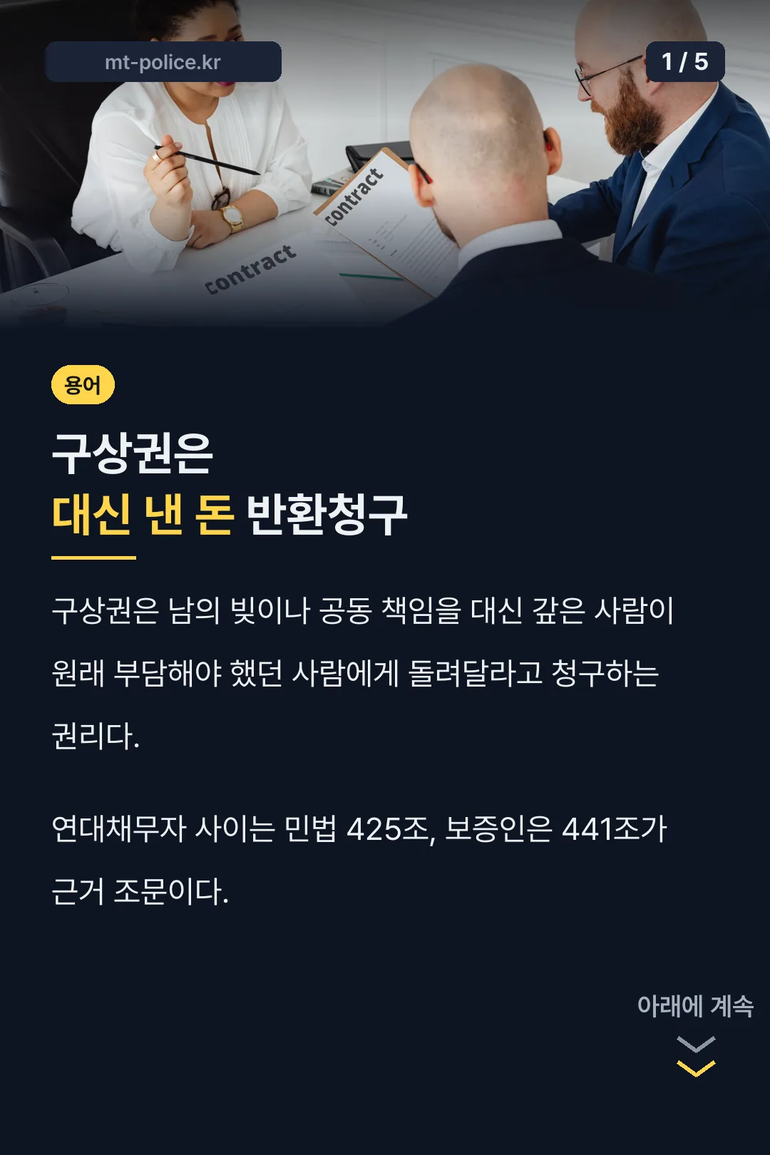 구상권 뜻 핵심 정의
