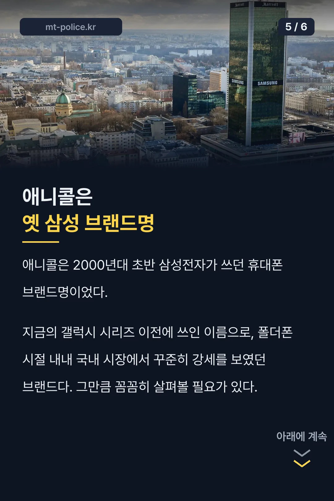 애니콜 브랜드 배경