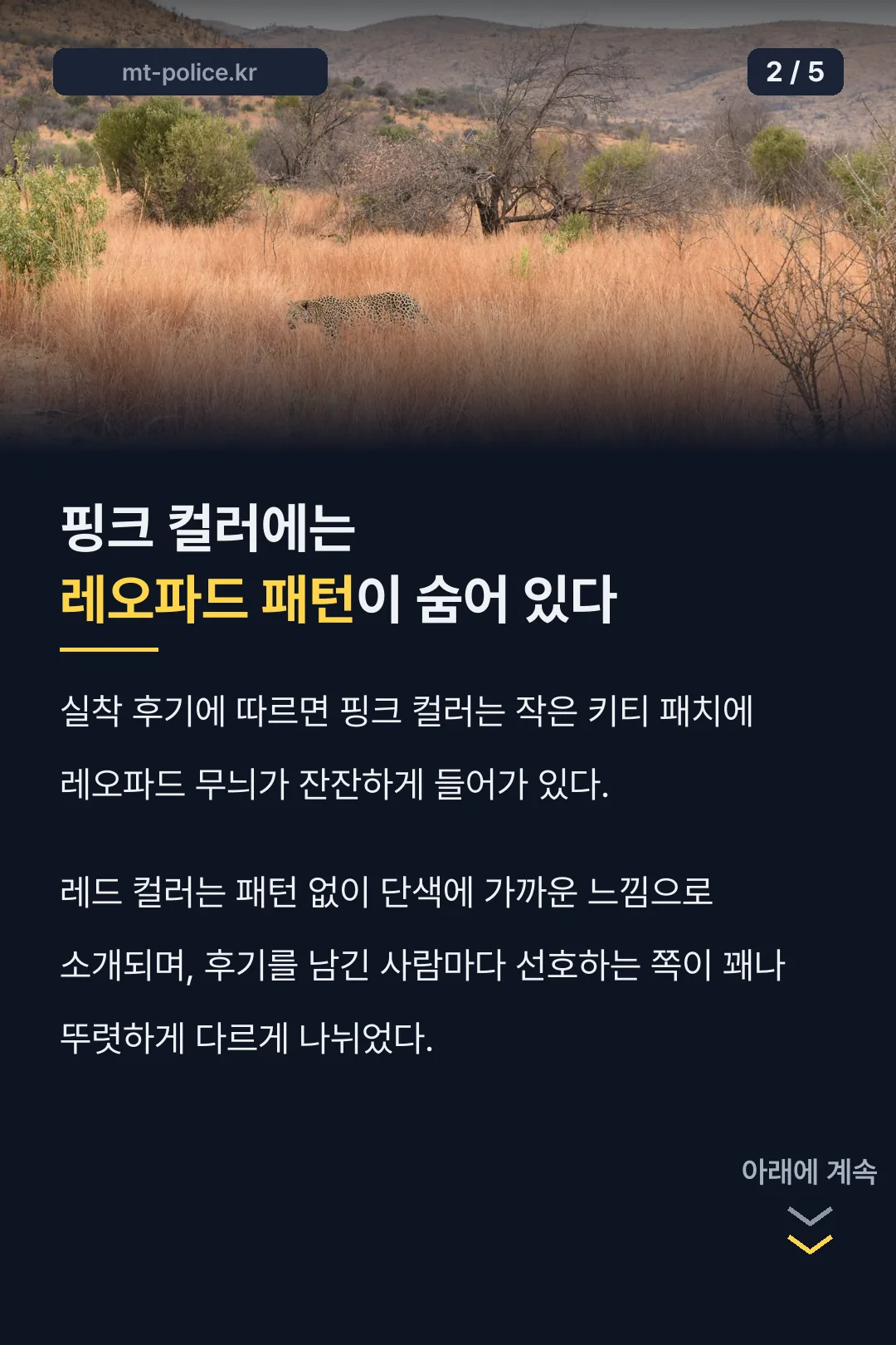 핑크 레오파드 패턴 비교